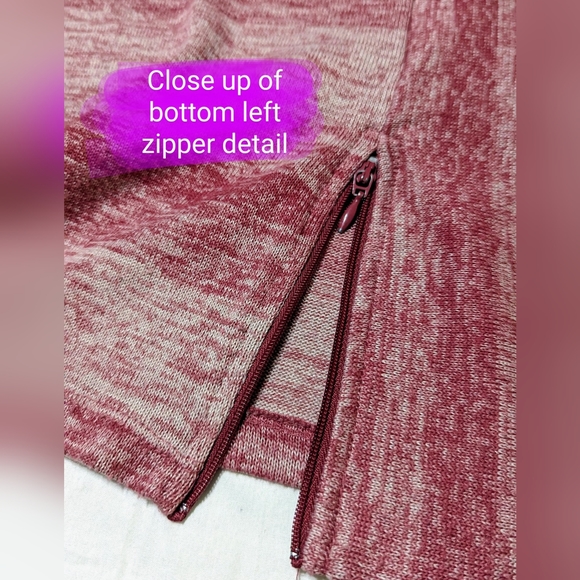 Cleo brand, heathered pink size med, ladies cowl neck sweater - Picture 8 of 12